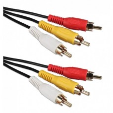 3RCA Composite Audio/Video Cable M/M 5FT
