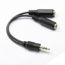 Stereo Audio 3.5mm Y Cable 1M/2F Splitter